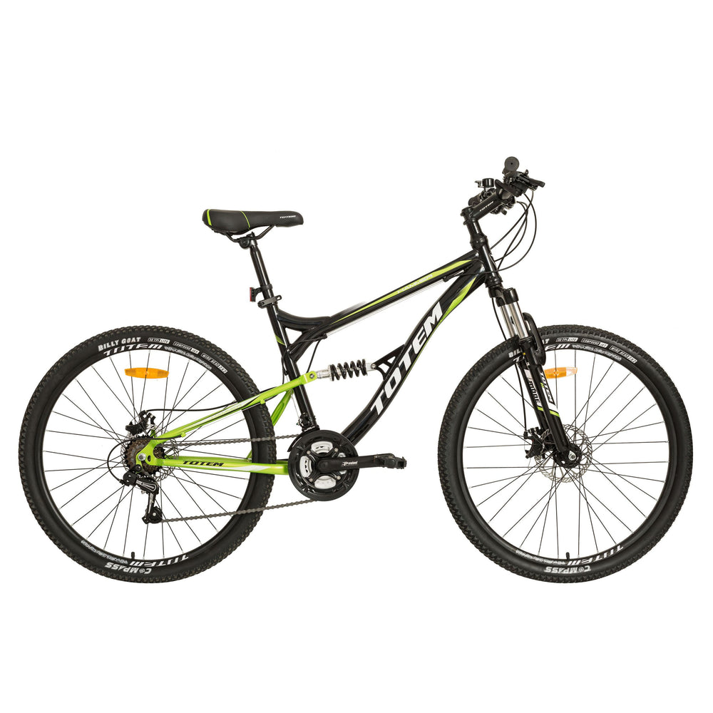 MTB TOTEM full suspension, nero/verde - Telaio: 46cm