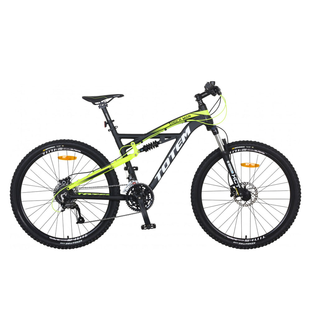 Mountain bike full suspension TOTEM, nera/gialla - Telaio: 46 cm