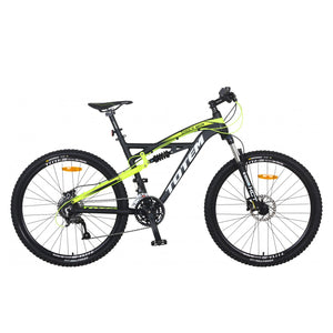 TOTEM vollgefedertes Mountainbike, schwarz/gelb - Rahmen: 46cm