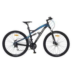 TOTEM vollgefedertes Mountainbike, schwarz/blau - Rahmen: 46cm