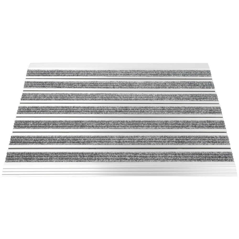 Aluminum doormat 60 x 40 cm silver/gray