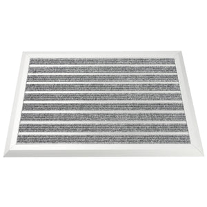 Fussmatte mit Aluminiumrahmen 60 x 40 cm silber/grau