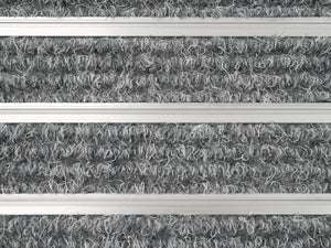 Fussmatte mit Aluminiumrahmen 60 x 40 cm silber/grau
