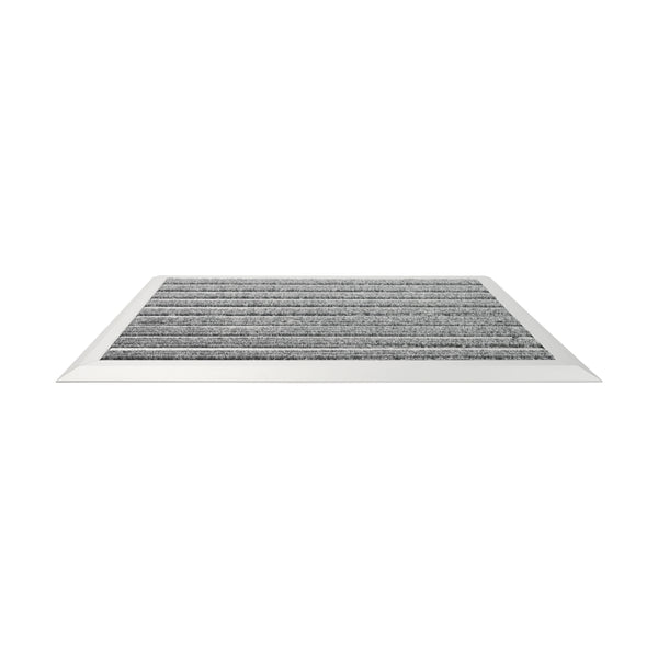 Fussmatte mit Aluminiumrahmen 60 x 40 cm silber/grau
