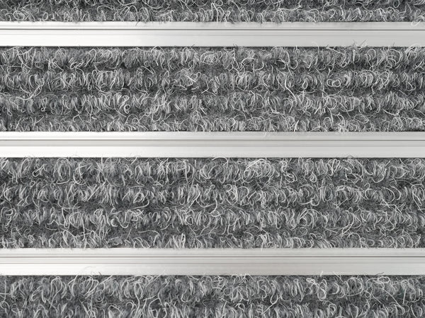 Fussmatte mit Aluminiumrahmen 80 x 50 cm silber/grau