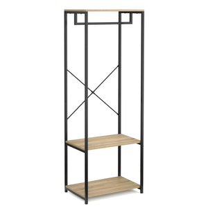 Portant à vêtements penderie 60 x 167 cm marron/noir