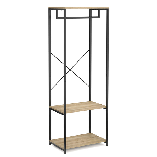Portant à vêtements penderie 60 x 167 cm marron/noir