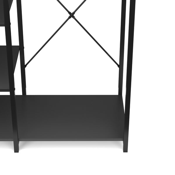 Wardrobe clothes rack 90 x 204 cm black