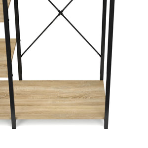 Portant à vêtements penderie 90 x 204 cm marron/noir