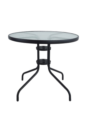 Gartentisch rund 60 cm schwarz