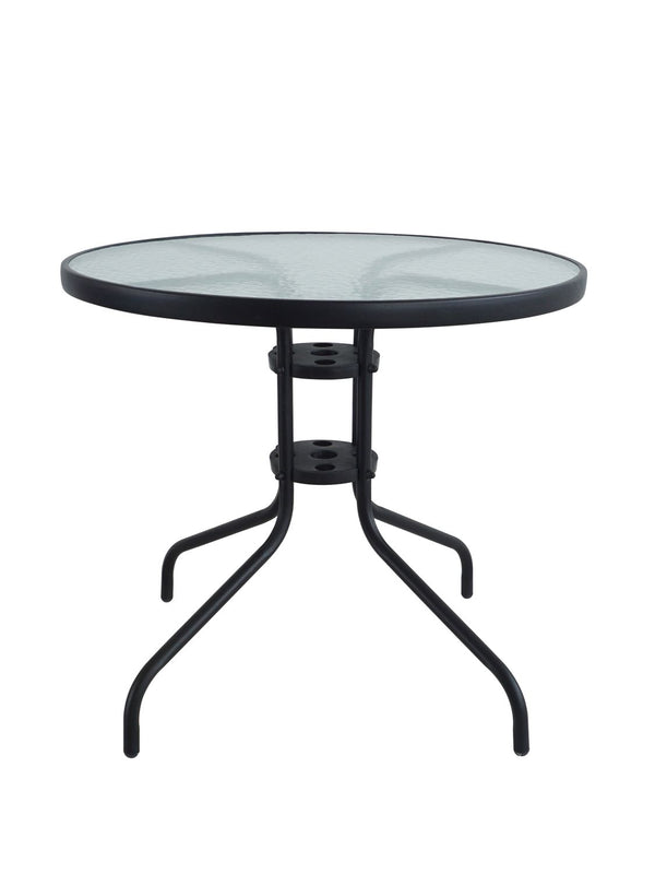 Gartentisch rund 60 cm schwarz