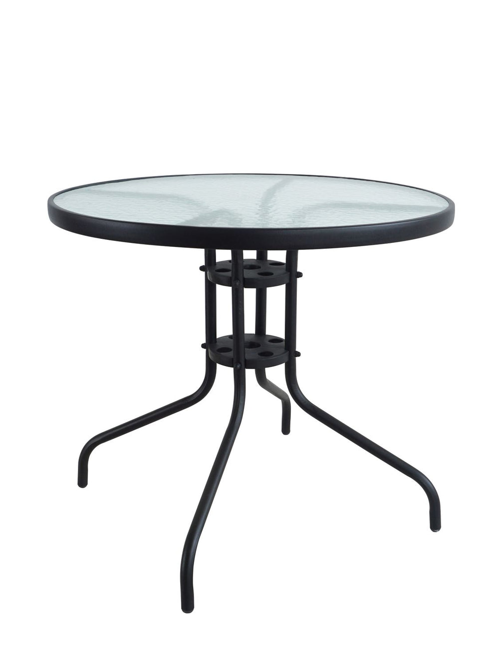 round garden table, 60 cm, black
