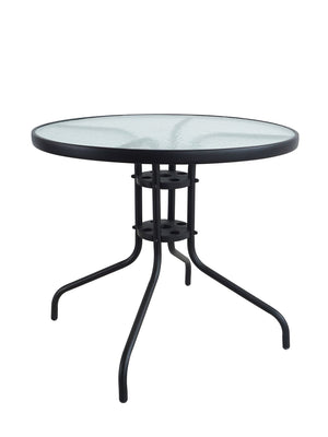 Gartentisch rund 60 cm schwarz