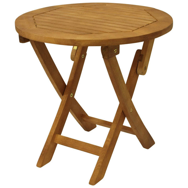 Klapp - Beistelltisch SAIGON 48cm rund, Eukalyptus geölt, FSC®-zertifiziert