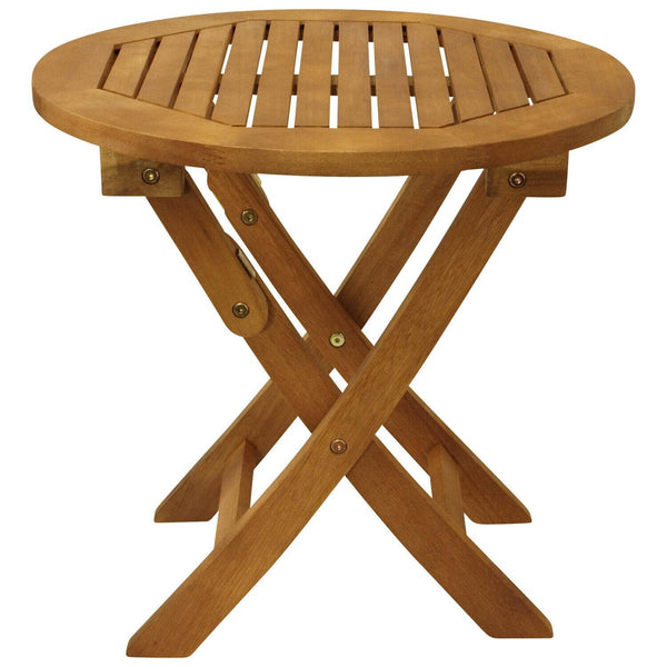 Klapp - Beistelltisch SAIGON 48cm rund, Eukalyptus geölt, FSC®-zertifiziert