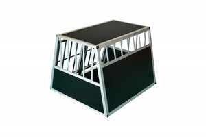 Caisse de transport double pour chiens en aluminium avec dossier incliné, grande