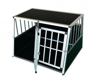 Caisse de transport double pour chiens en aluminium avec dossier incliné, grande