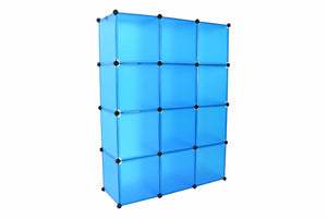 Kleiderschrank Steckregal blau