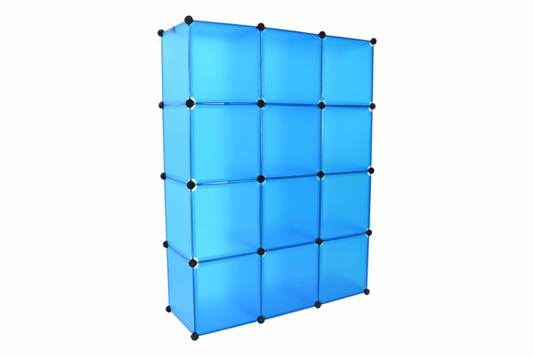 Kleiderschrank Steckregal blau