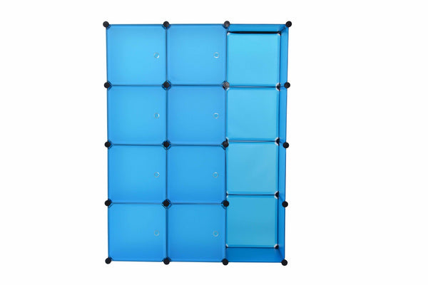 Kleiderschrank Steckregal blau