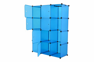 Kleiderschrank Steckregal blau