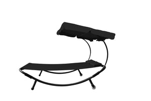 Sonnenliege Gartenliege - 2 Personen (schwarz)