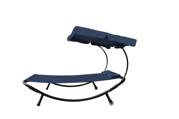 Sonnenliege Gartenliege - 2 Personen (blau)