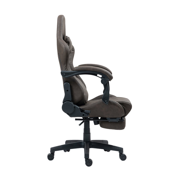 Gamingstuhl Bürostuhl Leder mit Massagefunktion GREG braun