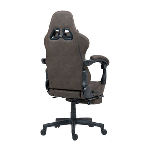 Gamingstuhl Bürostuhl Leder mit Massagefunktion GREG braun