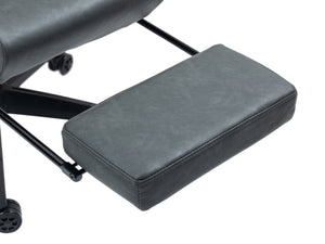 Gaming chair, office chair, leather with massage function, GREG grey