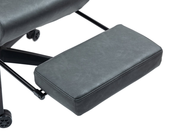 Gaming chair, office chair, leather with massage function, GREG grey