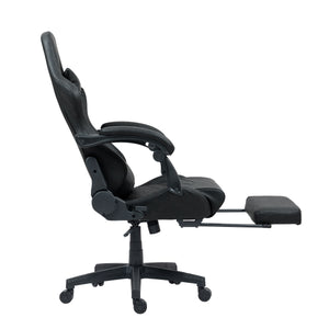 Gamingstuhl Bürostuhl Leder mit Massagefunktion GREG schwarz