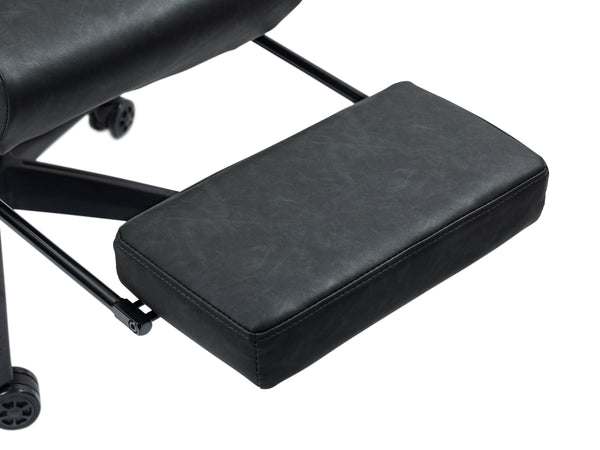 Gamingstuhl Bürostuhl Leder mit Massagefunktion GREG schwarz