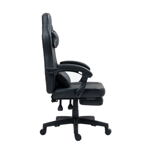 Gaming chair, office chair, leather with massage function, ITAN black