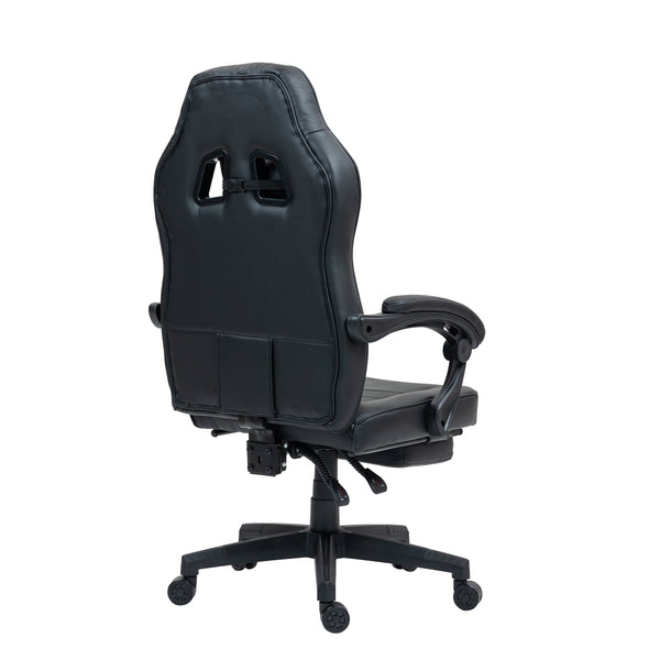 Gaming chair, office chair, leather with massage function, ITAN black