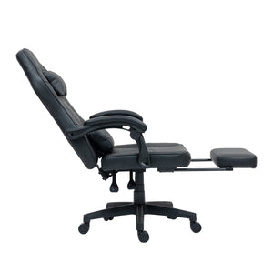 Gaming chair, office chair, leather with massage function, ITAN black