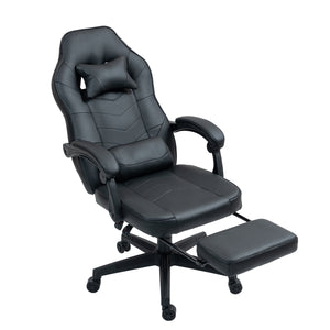 Gaming chair, office chair, leather with massage function, ITAN black