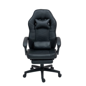 Gaming chair, office chair, leather with massage function, ITAN black