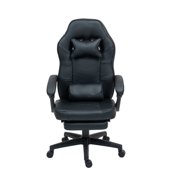 Gaming chair, office chair, leather with massage function, ITAN black