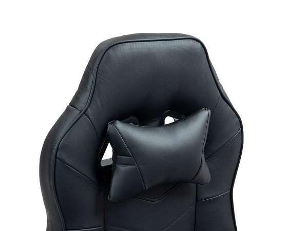 Gaming chair, office chair, leather with massage function, ITAN black