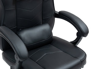 Gaming chair, office chair, leather with massage function, ITAN black