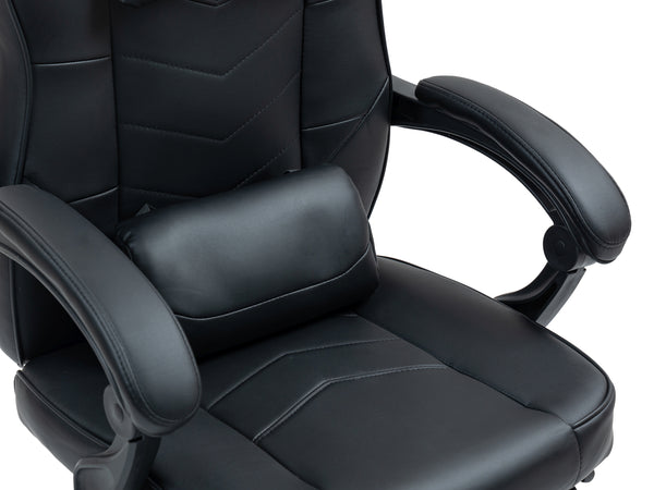 Gaming chair, office chair, leather with massage function, ITAN black