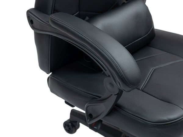 Gaming chair, office chair, leather with massage function, ITAN black