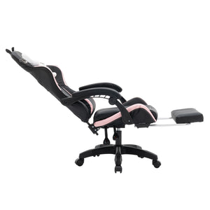 Gamingstuhl Bürostuhl Leder WINIFRED schwarz/rosa