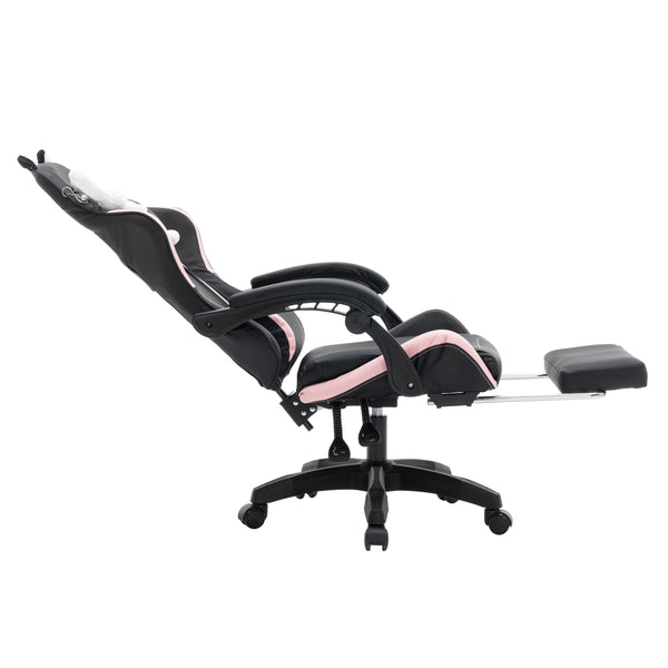 Gamingstuhl Bürostuhl Leder WINIFRED schwarz/rosa