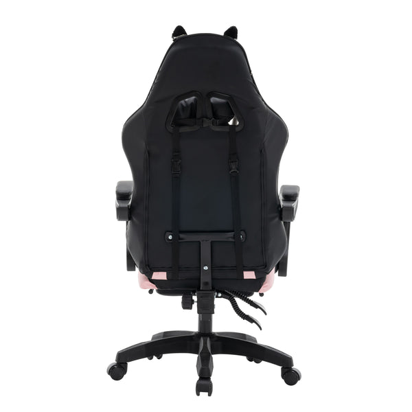 Gamingstuhl Bürostuhl Leder WINIFRED schwarz/rosa