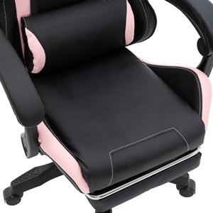 Gamingstuhl Bürostuhl Leder WINIFRED schwarz/rosa