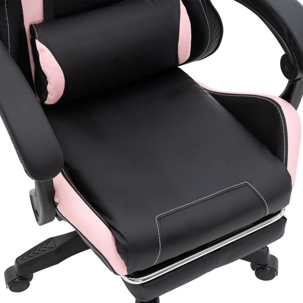 Gamingstuhl Bürostuhl Leder WINIFRED schwarz/rosa