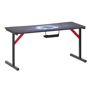 Gamingtisch 160 x 70 x 75 cm schwarz