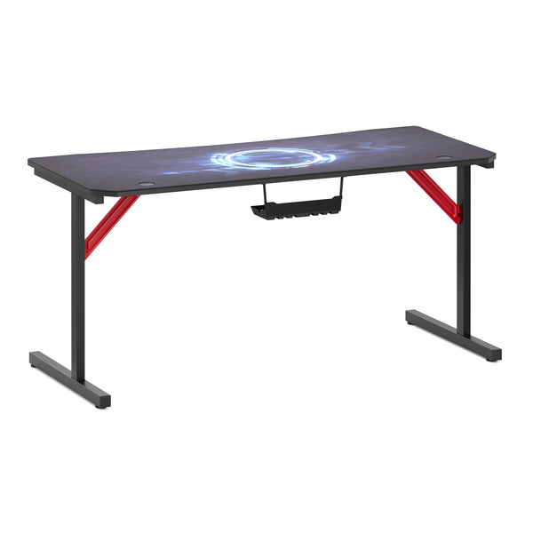 Gamingtisch 160 x 70 x 75 cm schwarz